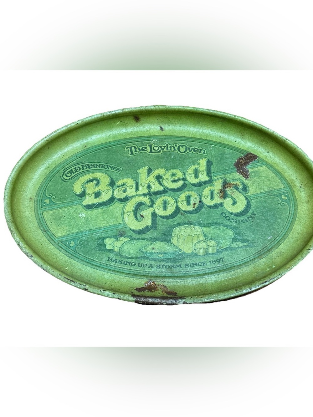 Vintage The Lovin' Oven Baked Goods Decorative Metal Tray